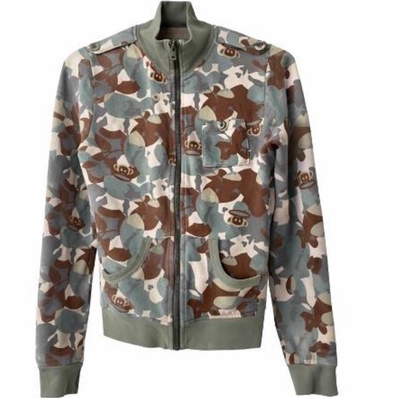 Paul Frank Jackets & Blazers - Paul Frank Camo Zip-Up Jacket Size M Unisex Rare Print